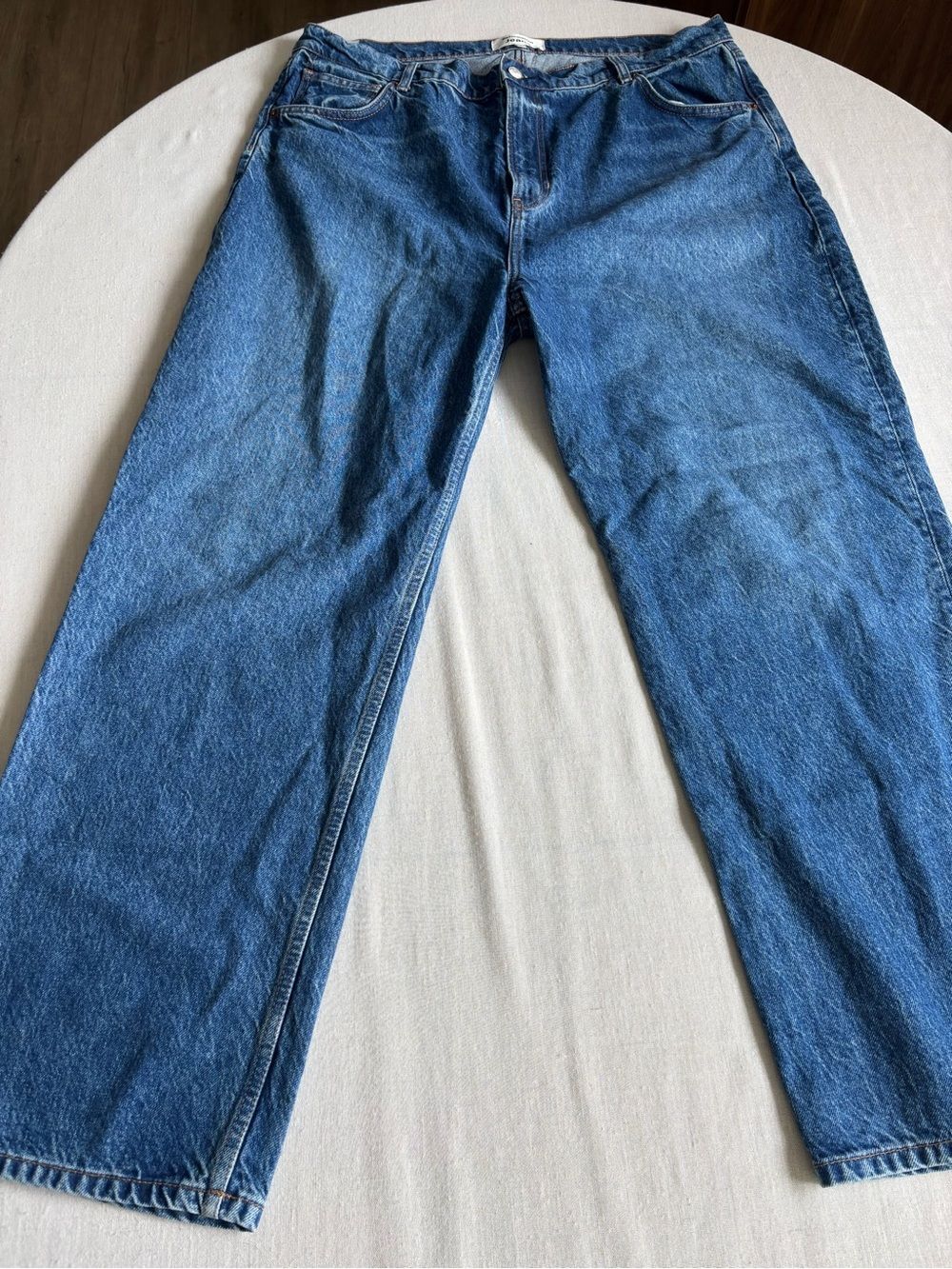 Reformation Abby High Rise Straight Leg Jeans Medium Wash Size 33 - Picture 2 of 12
